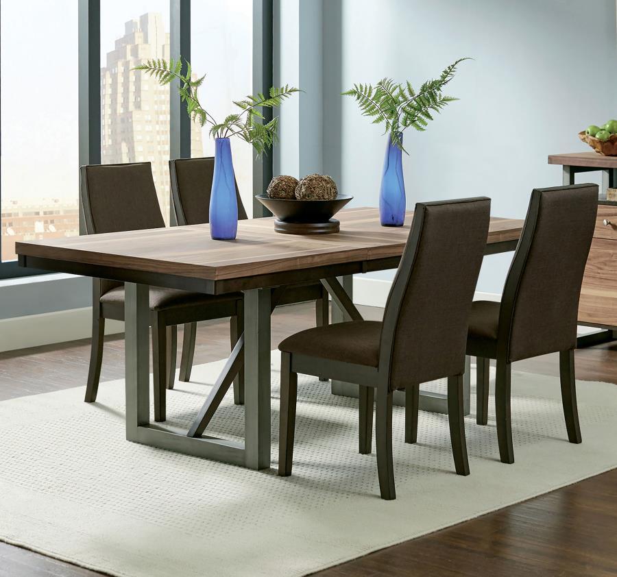 Spring Creek - Dining Table Set Dark Brown 5 Pc. Table, 4 Chairs by CoasterEssence | Bel Furniture