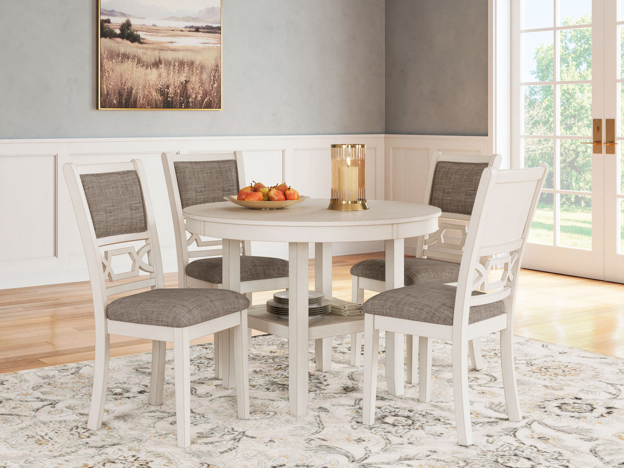 Erinberg - Antique White - Dining Room Table Set (Set of 5) by Signature Design by Ashley® | Bel Furniture