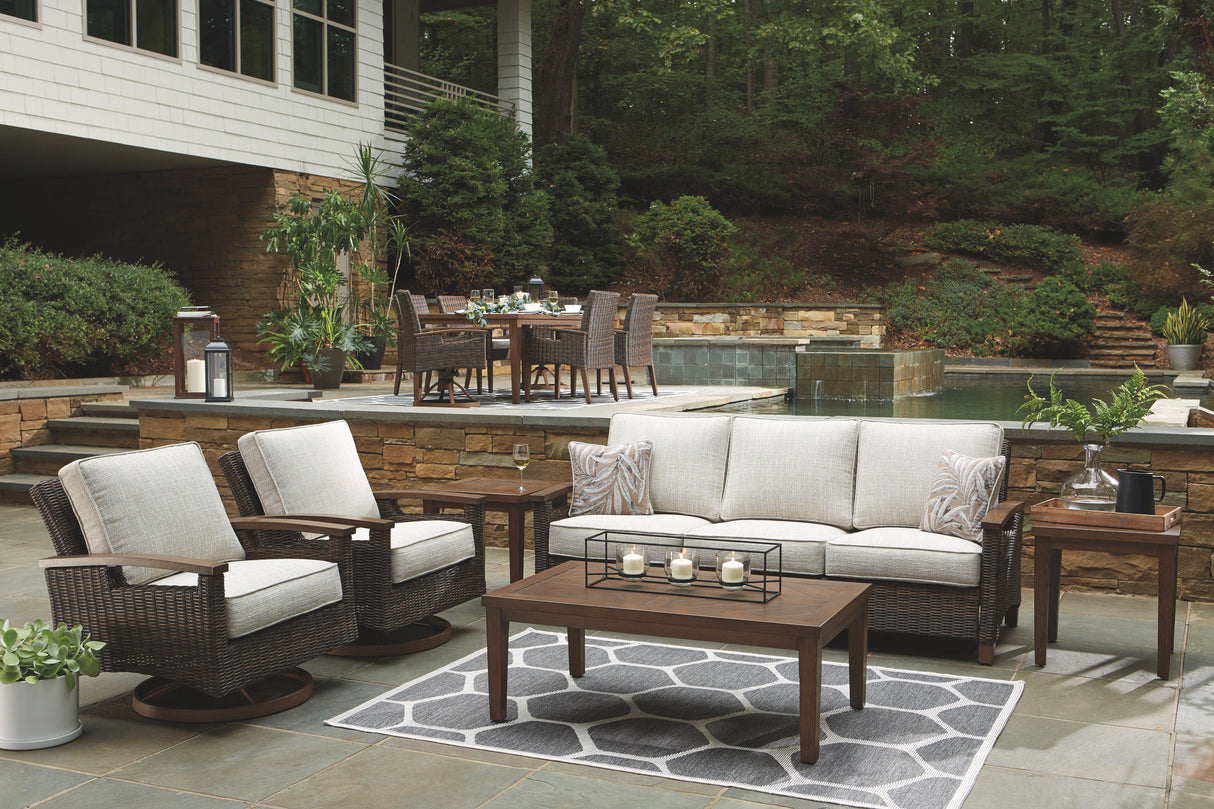 Paradise Trail - Medium Brown - Sofa with Cushion by Signature Design by Ashley® | Bel Furniture