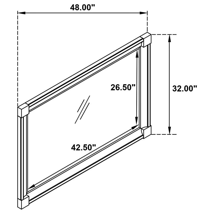 Andover - Dresser Mirror - Dark Oak by Coaster Fine Furniture | Bel Furniture