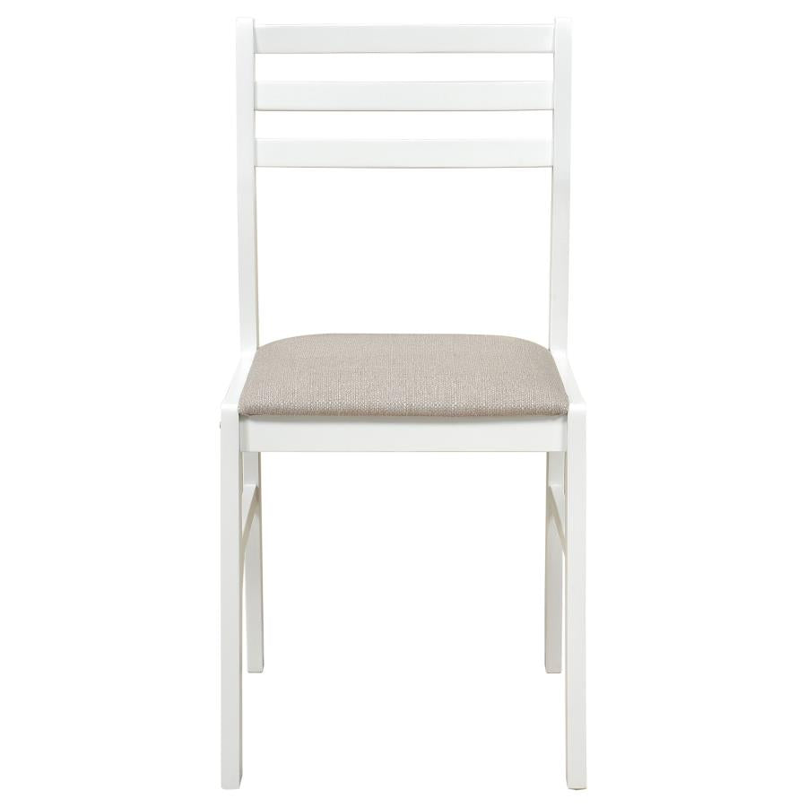 Bucknell - 3 Piece Round Drop Leaf Dining Table Set - White