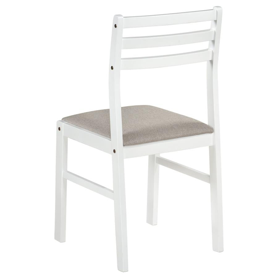 Bucknell - 3 Piece Round Drop Leaf Dining Table Set - White