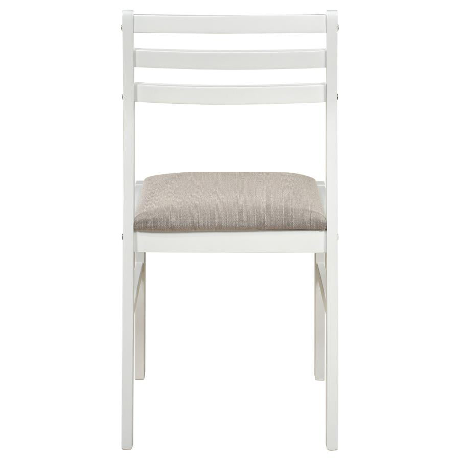 Bucknell - 3 Piece Round Drop Leaf Dining Table Set - White