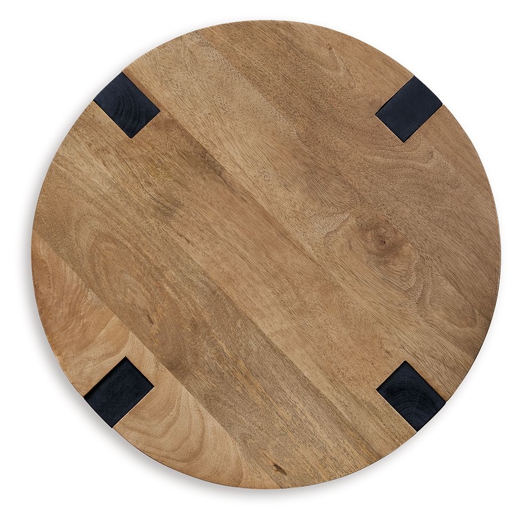 Hanneforth - Brown - Round End Table by Signature Design by Ashley® | Bel Furniture