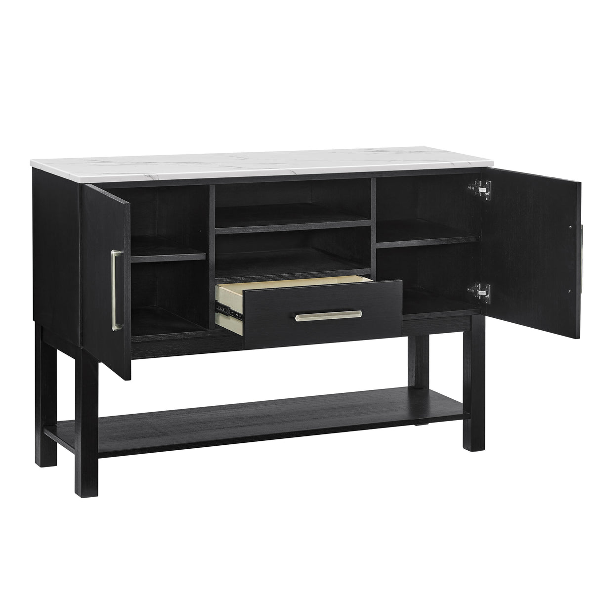 Vance - Side Board - Charcoal / White