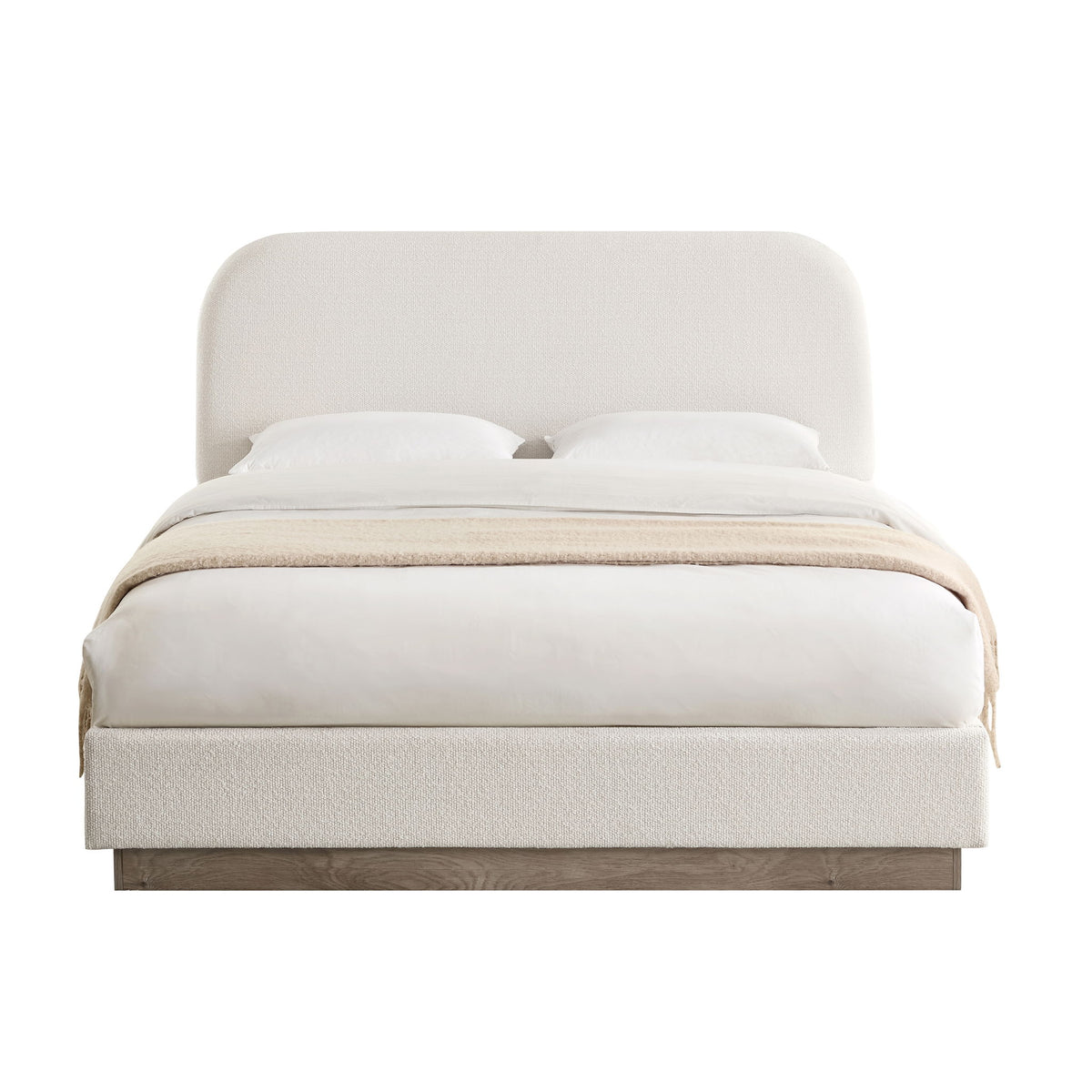 Linton - Upholstered Platform Bed With Curved Headboard