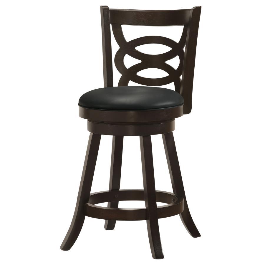 Calecita - Wood Swivel Counter Stool (Set of 2) by CoasterEssence | Bel Furniture