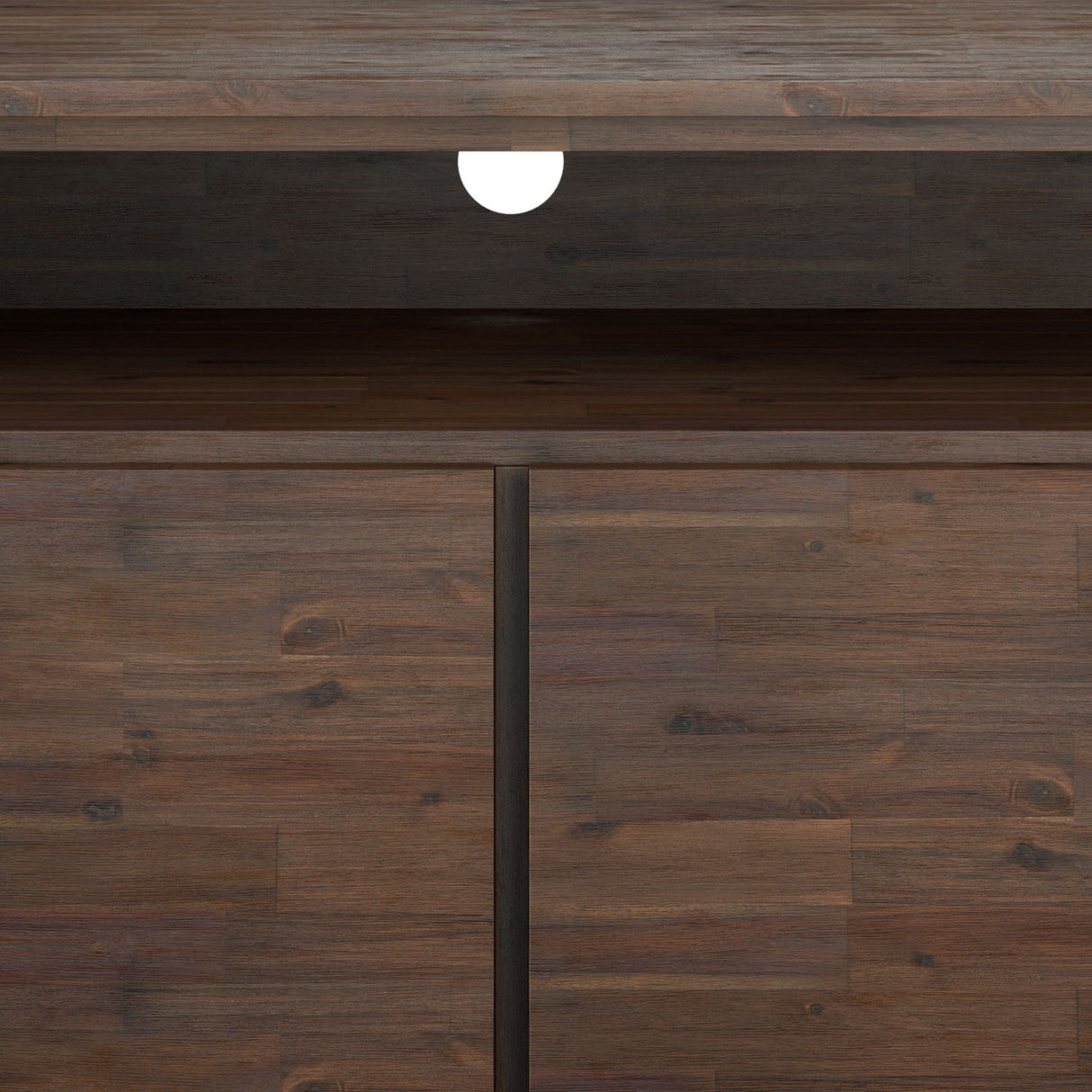 Lowry - Handcrafted TV Media Stand - Distressed Charcoal Brown by Simpli-Home | Bel Furniture