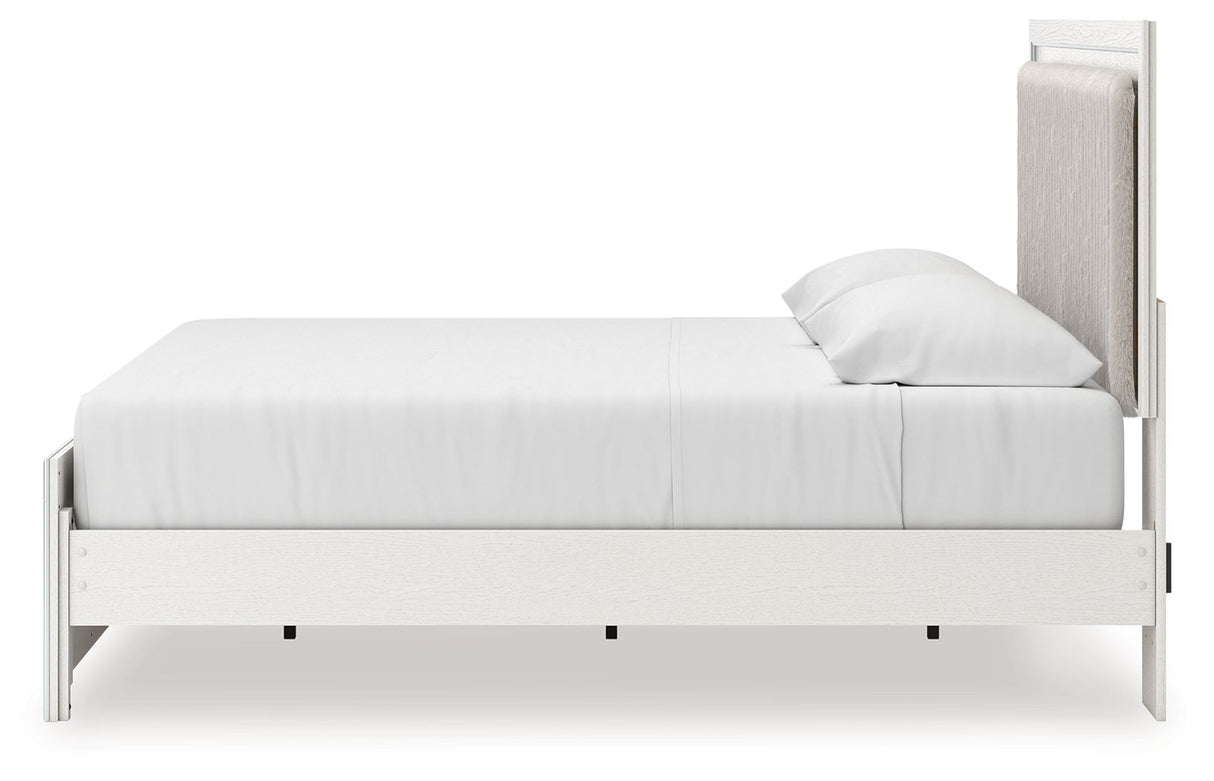 Zuraleus - Upholstered Panel Platform Bed With Roll Slats