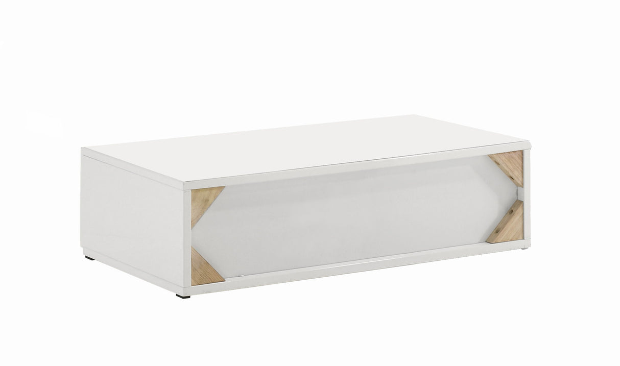 Luxo - Tall Lighted Drawer Vanity Mirror - White