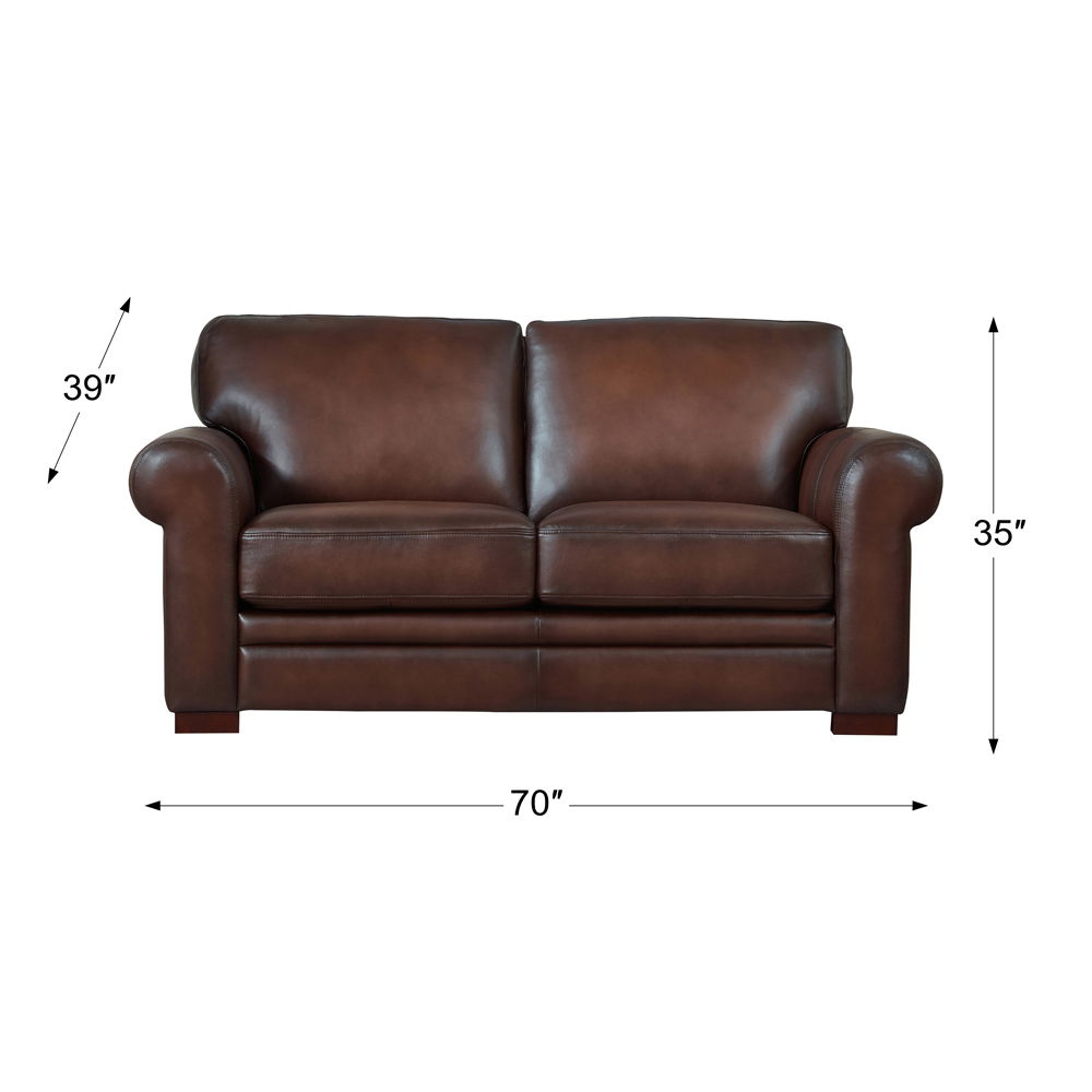 Brookfield - Leather Loveseat by Hydeline Furniture | Bel Furniture
