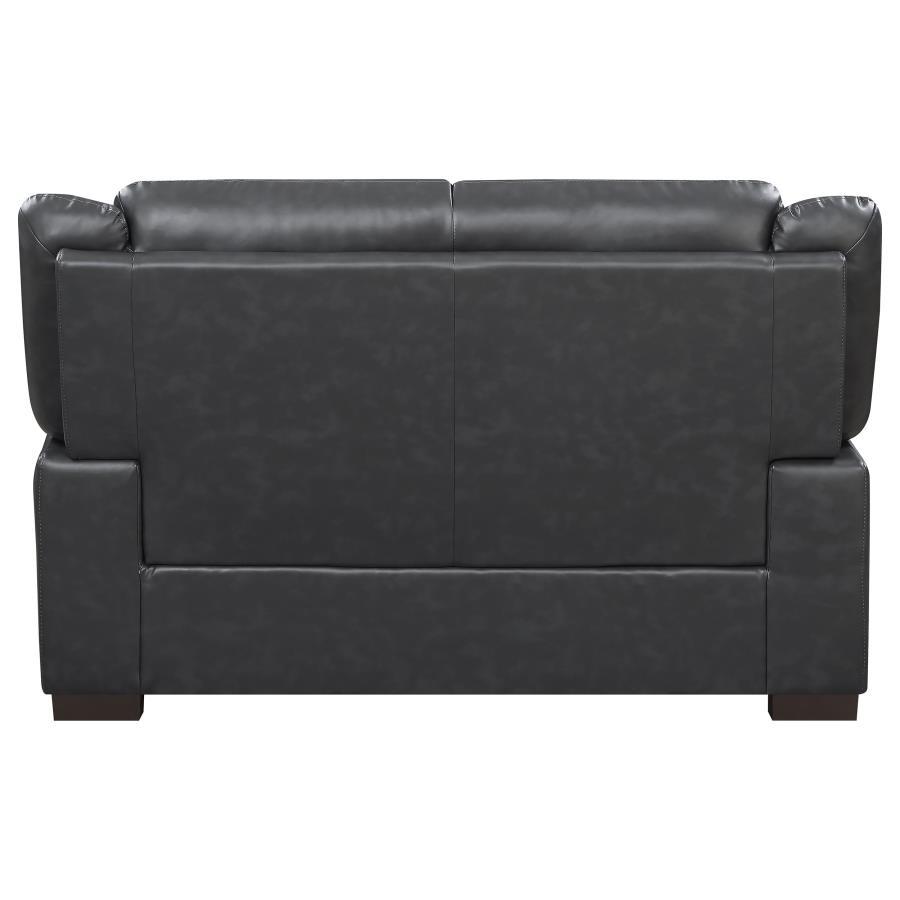 Arabella - Upholstered Padded Arm Loveseat - Gray by CoasterEveryday | Bel Furniture