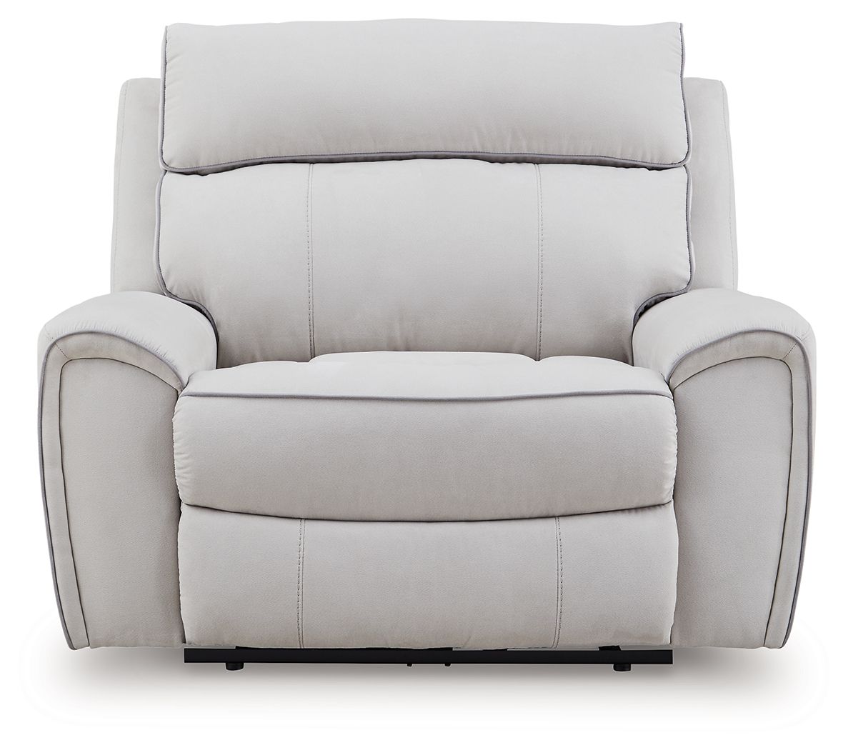 Social Pointe - Pearl / Ash - Power Recliner / Adjustable Headrest by Signature Design by Ashley® | Bel Furniture