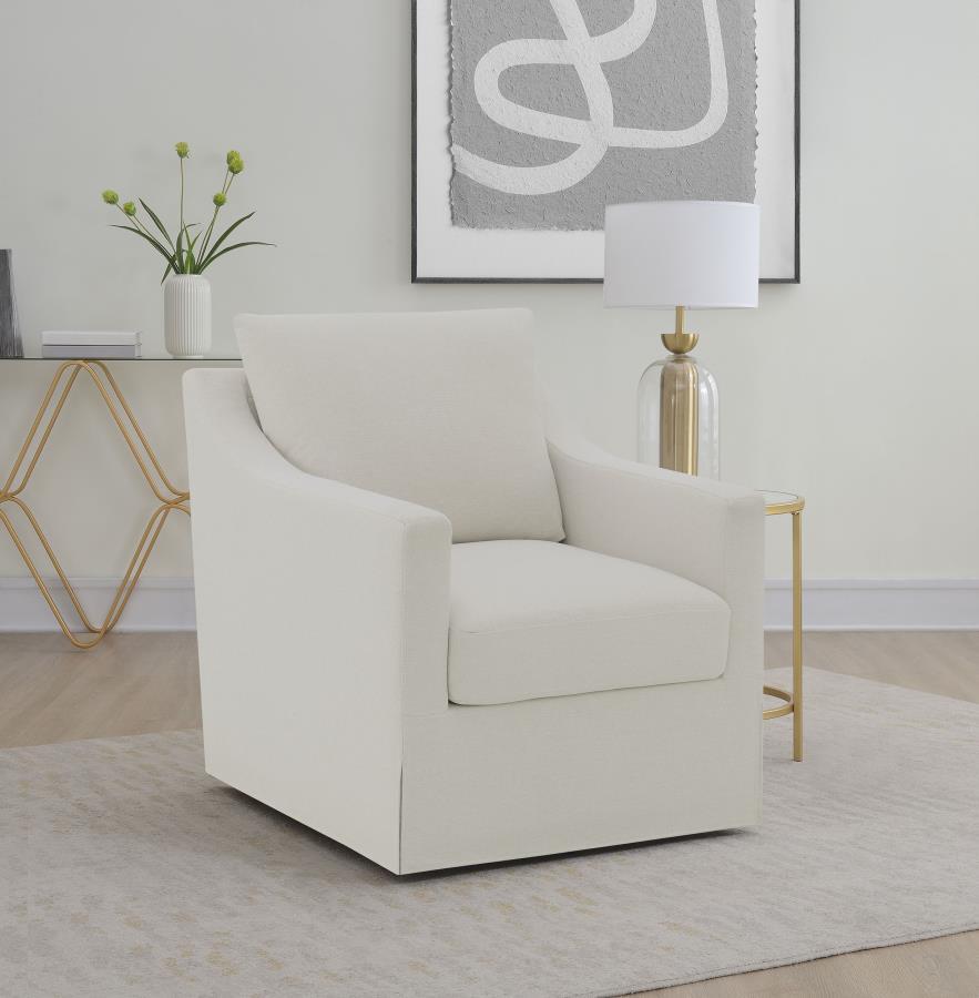 Winter - Upholstered Sloped Arm Accent Swivel Chair by Coaster Fine Furniture | Bel Furniture