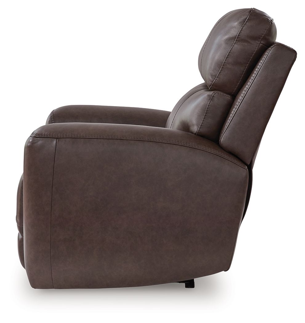 Crossplex - Smoke - Power Recliner / Adjustable Headrest by Signature Design by Ashley® | Bel Furniture