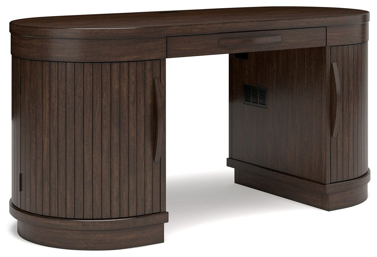 Korestone - Warm Brown - Home Office Desk by Signature Design by Ashley® | Bel Furniture