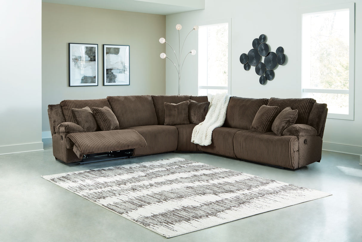 Top Tier - 5 Piece Reclining Sectional