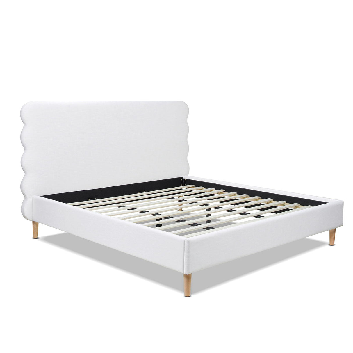Stockholm - Modern Wavy Headboard Platform Bed by Jennifer Taylor Home | Bel Furniture