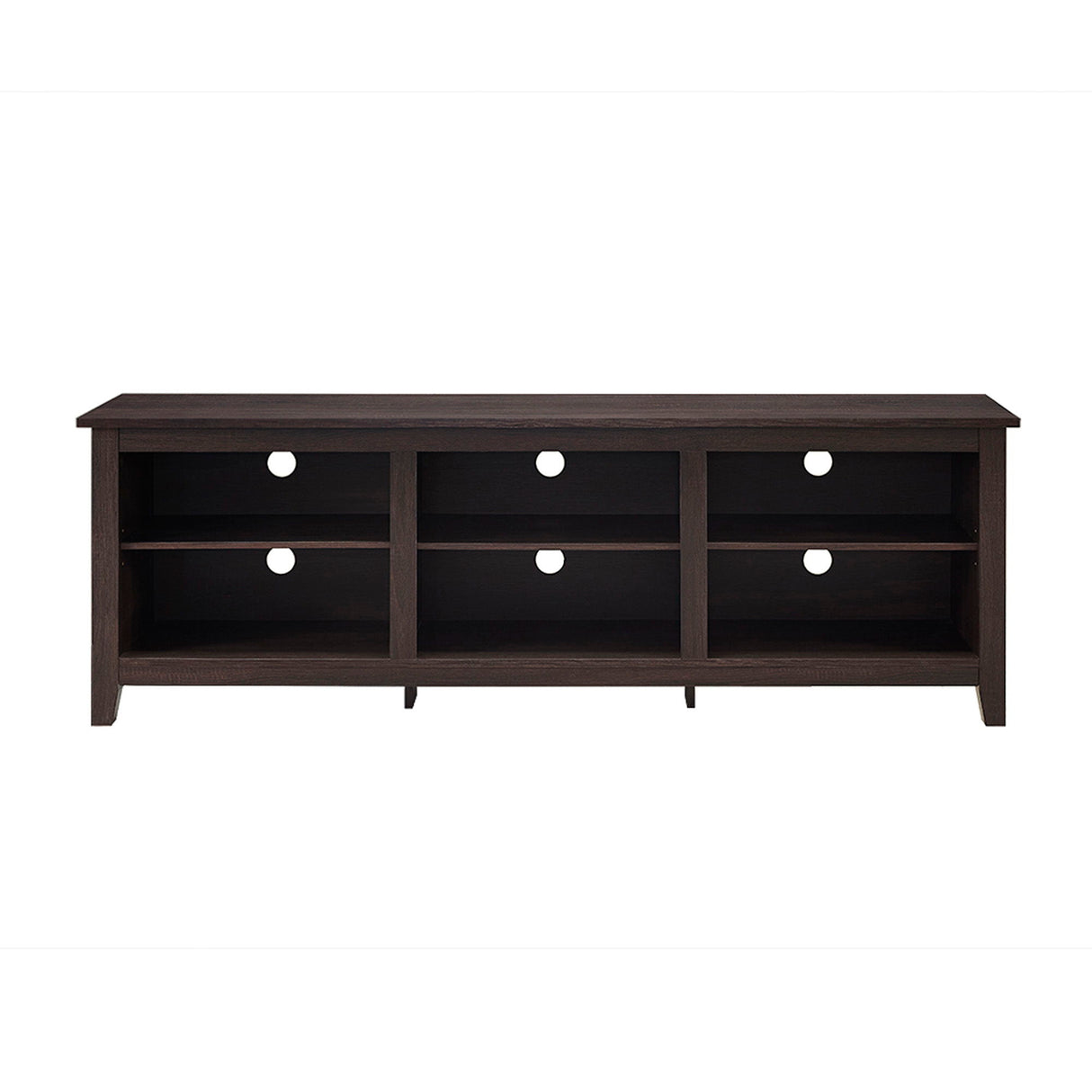 Modern Transitional 3 Shelf Open Storage 70" TV Stand For 80" TVs by Walker Edison | Bel Furniture