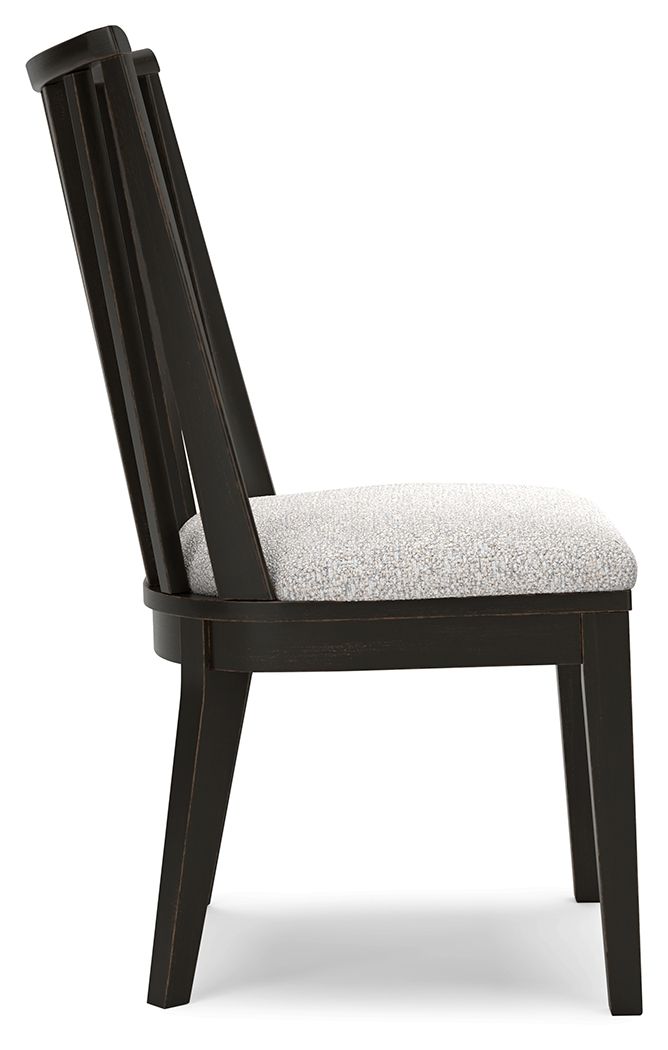 Galliden - Black - Dining Upholstered Side Chair (Set of 2) by Signature Design by Ashley® | Bel Furniture