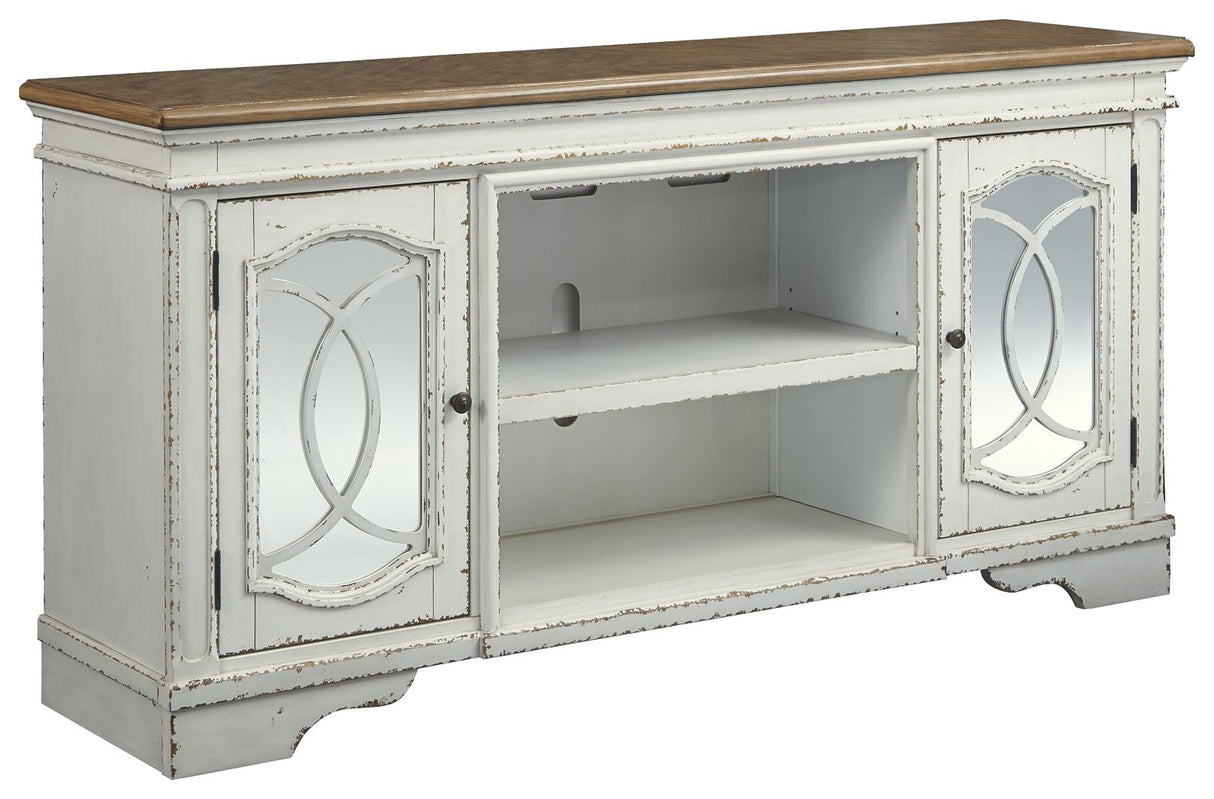 Realyn - TV Stand White 74''W x 18''D x 36''H by Signature Design by Ashley® | Bel Furniture