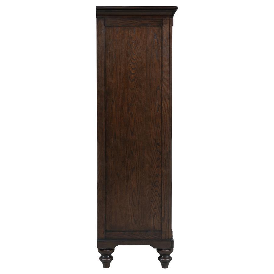 Andover - 6-Drawer Tempered Glass Door Chest - Dark Oak by Coaster Fine Furniture | Bel Furniture