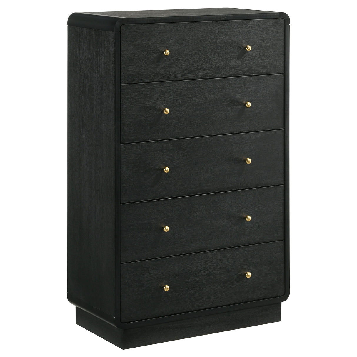 Cavelle - 5-Drawer Chest Of Drawers - Black by Coaster Fine Furniture | Bel Furniture