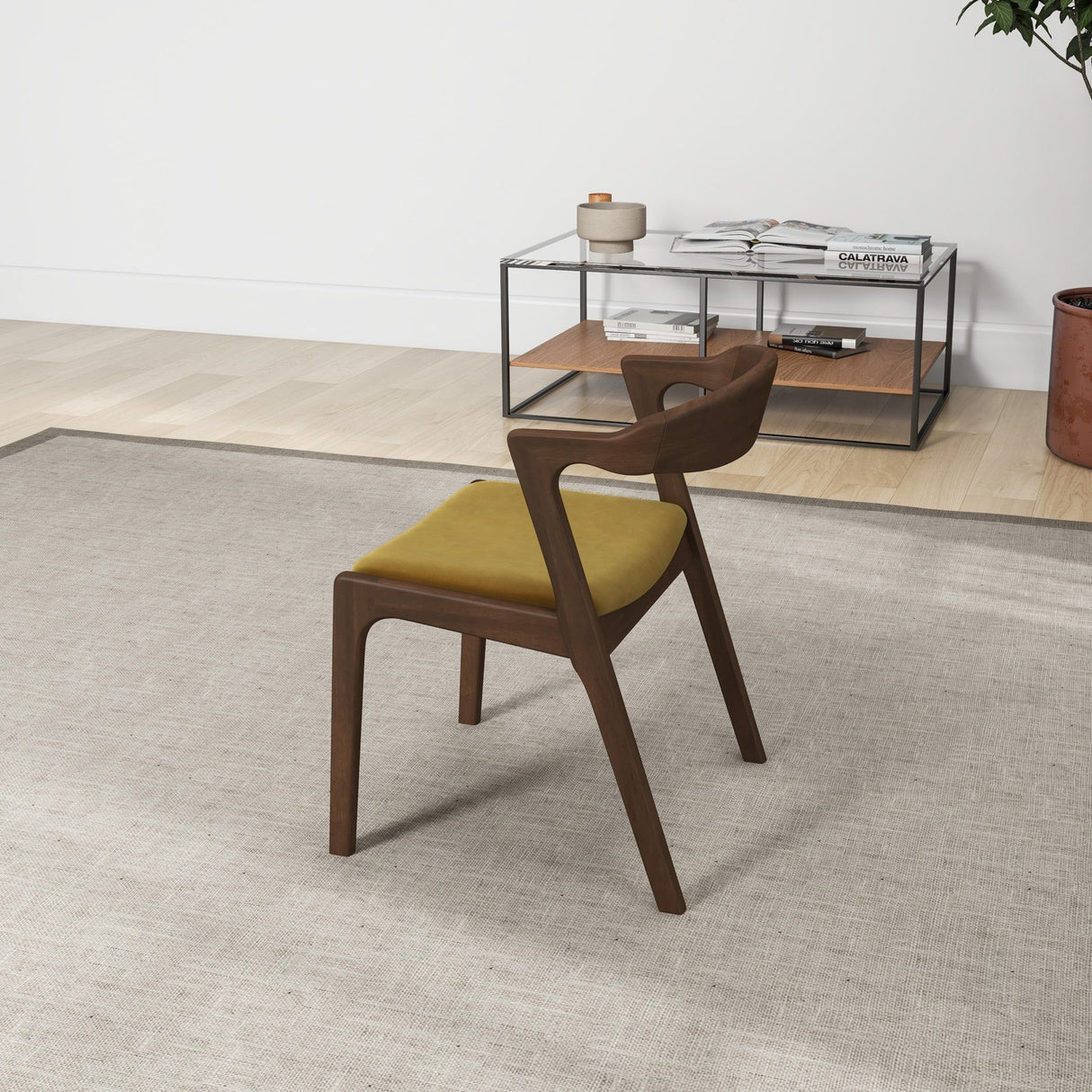 Dakota - Mid-Century Modern Velvet Dining Chair (Set of 2)