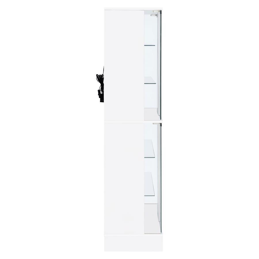 Cabra - 4-door LED Curio Display Cabinet by Coaster Fine Furniture | Bel Furniture