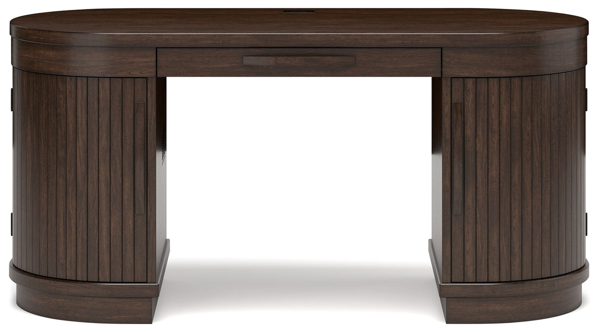 Korestone - Warm Brown - Home Office Desk by Signature Design by Ashley® | Bel Furniture