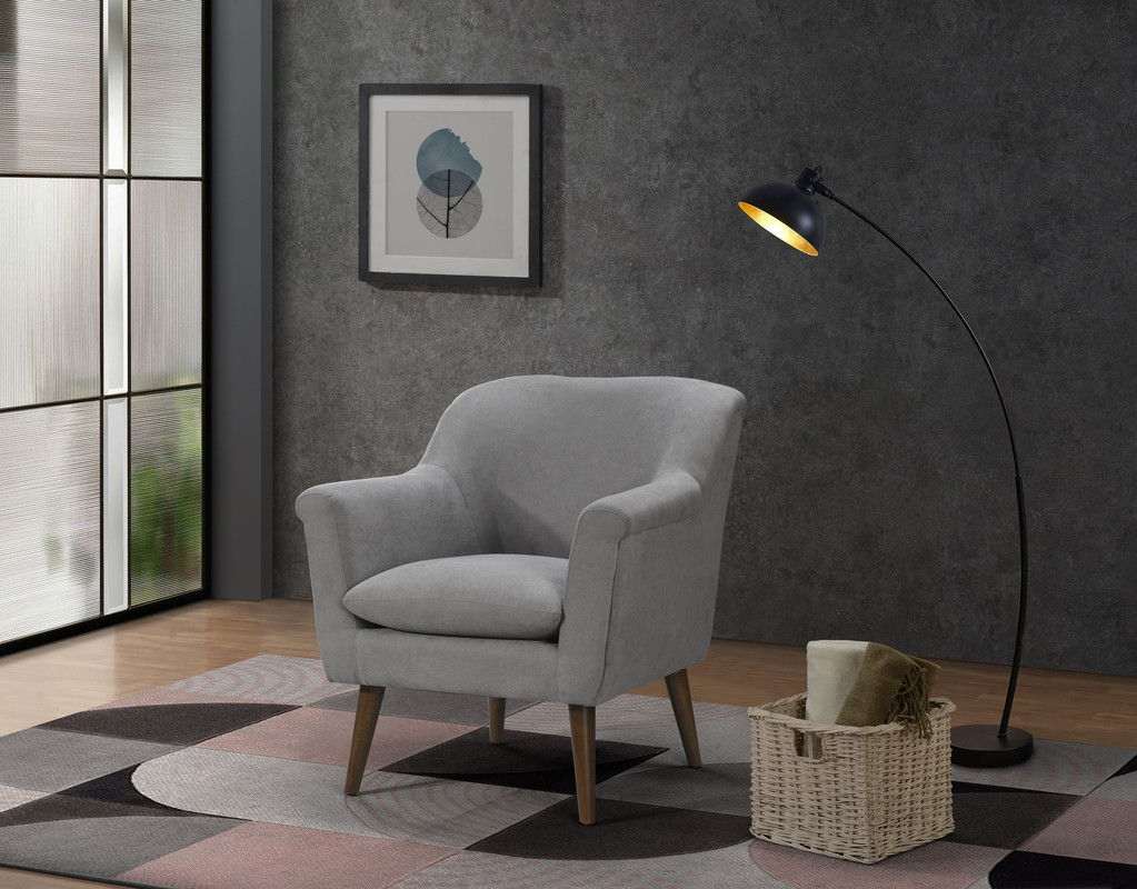 Shelby - Oversized Armchair - Gray - Fabric