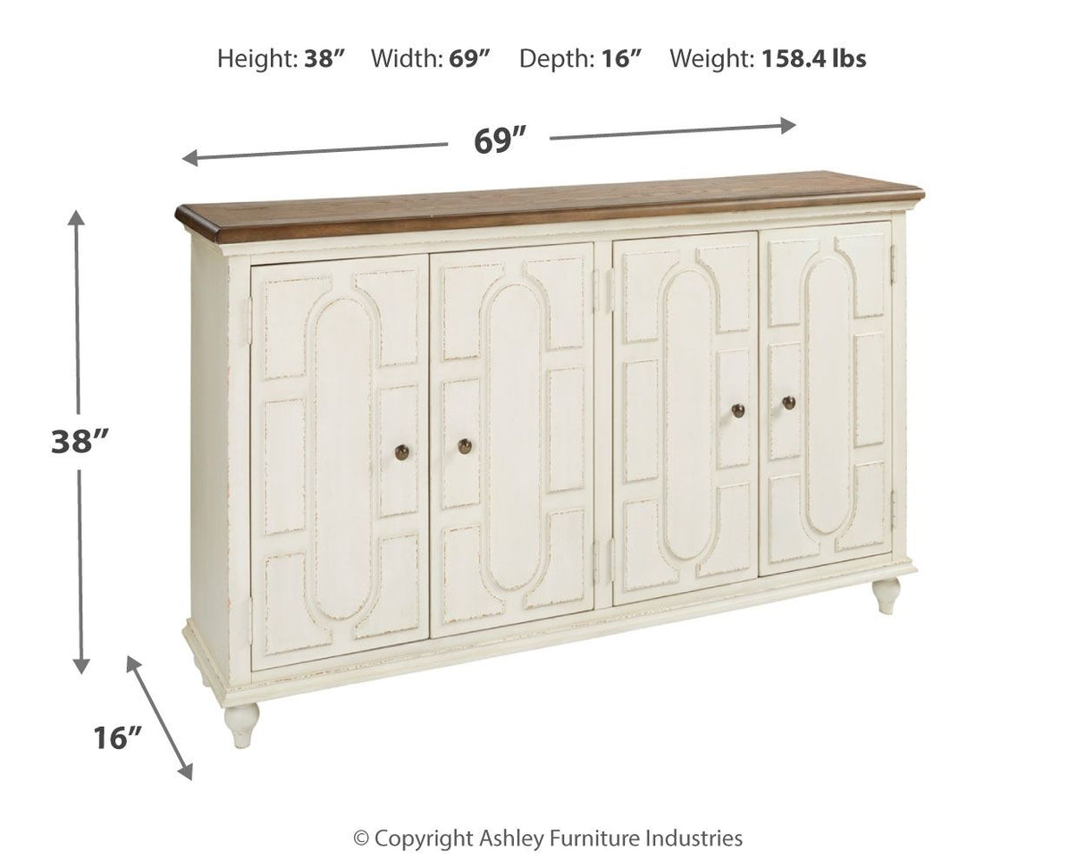 Roranville - Antique White - Accent Cabinet by Signature Design by Ashley® | Bel Furniture