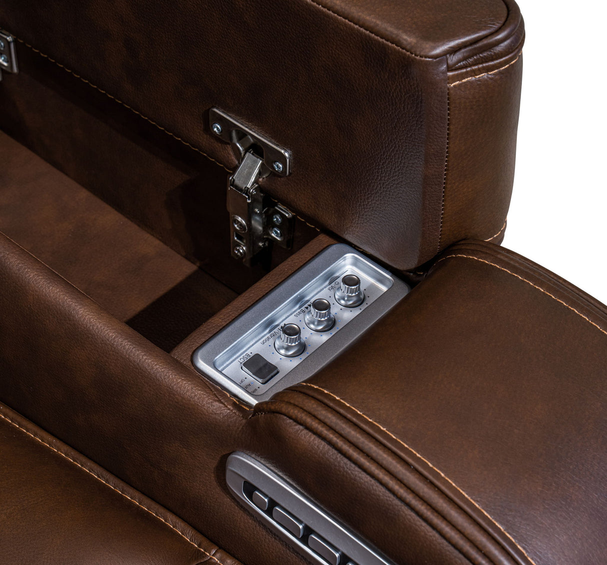 Knightington - Power Reclining Loveseat With Audio Seating