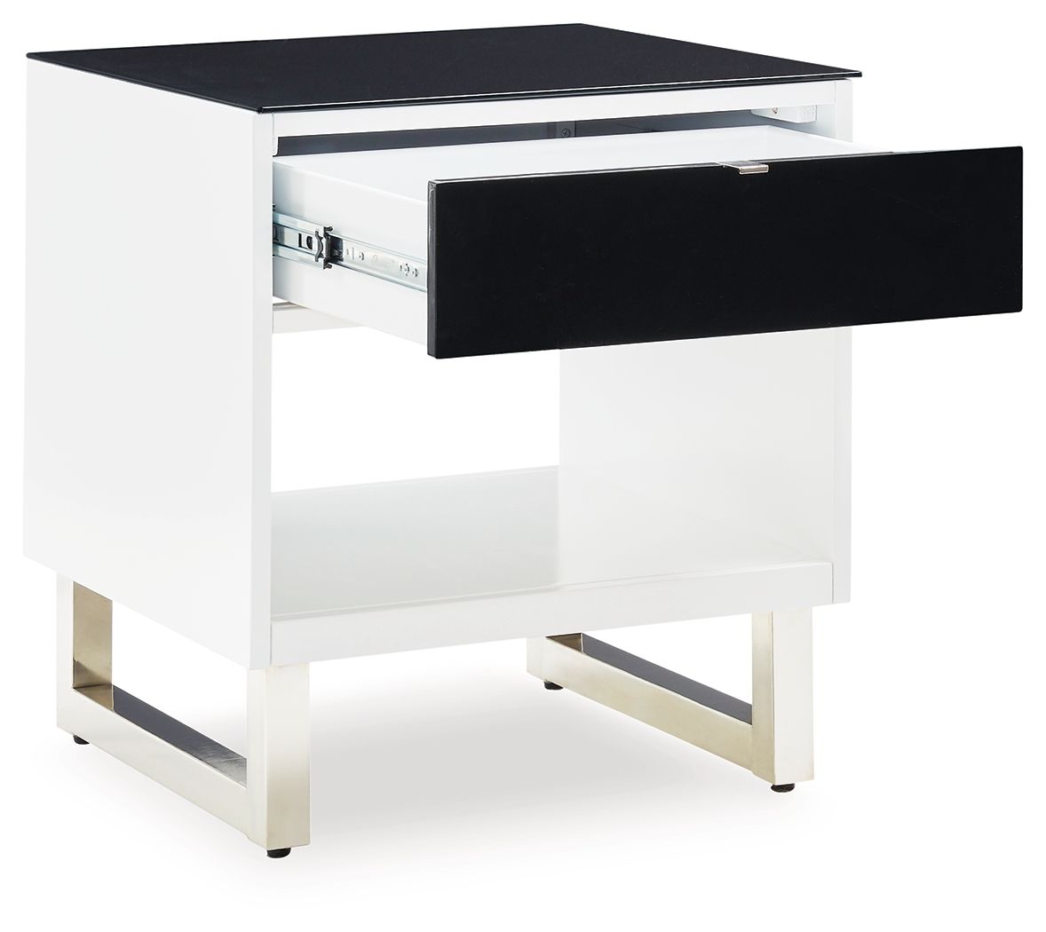 Gardoni - White / Black - Rectangular End Table by Signature Design by Ashley® | Bel Furniture