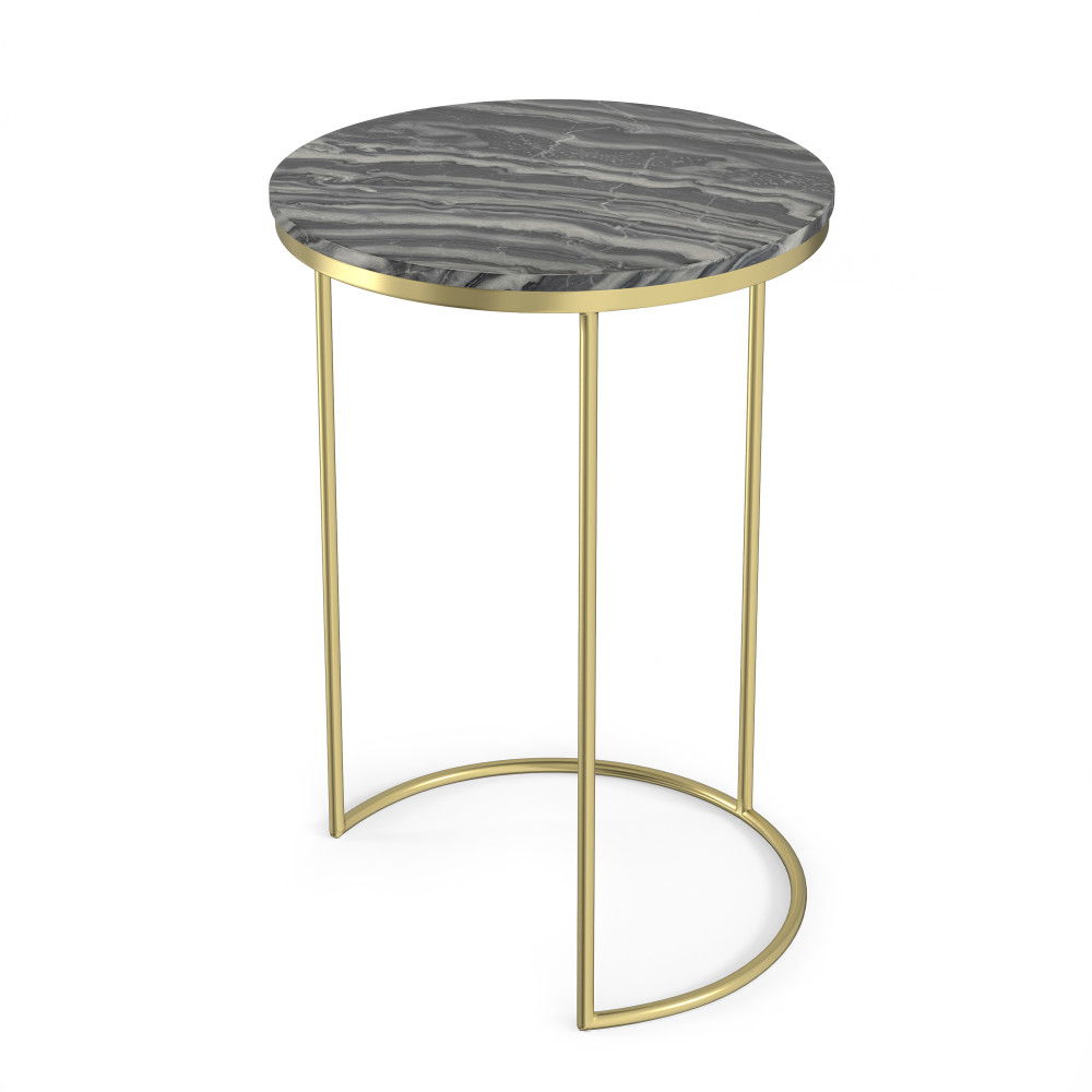 Ashley - 2 Piece Nesting Table - Gold by Simpli-Home | Bel Furniture