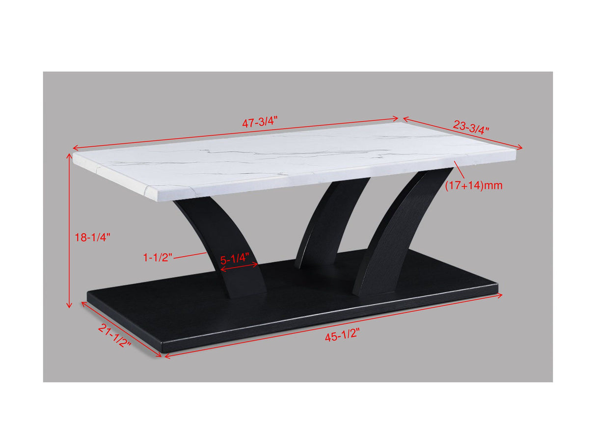 Zion - 3 Piece Cocktail Set - Black & White by Crown Mark | Bel Furniture