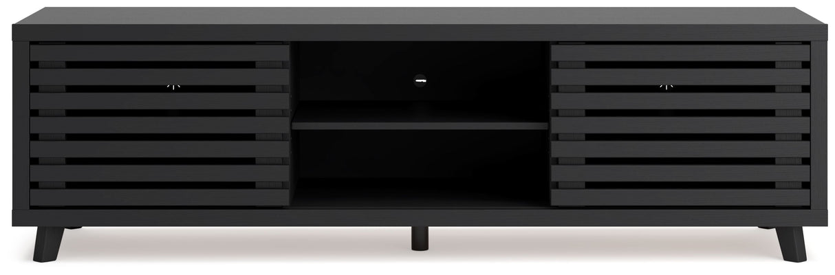 Danziar - Black - Extra Large TV Stand by Signature Design by Ashley® | Bel Furniture