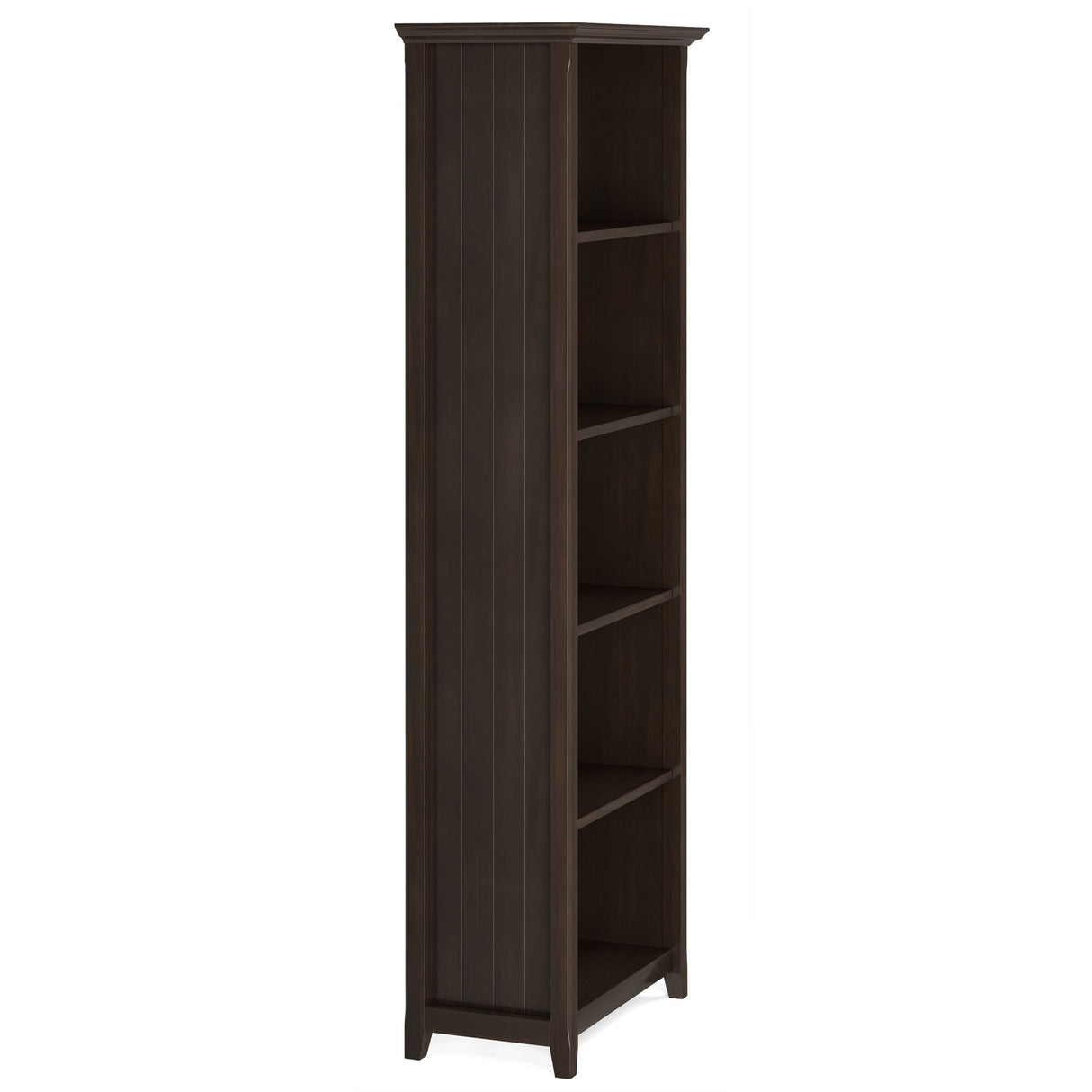 Acadian - 5 Shelf Bookcase, Handcrafted by Simpli-Home | Bel Furniture