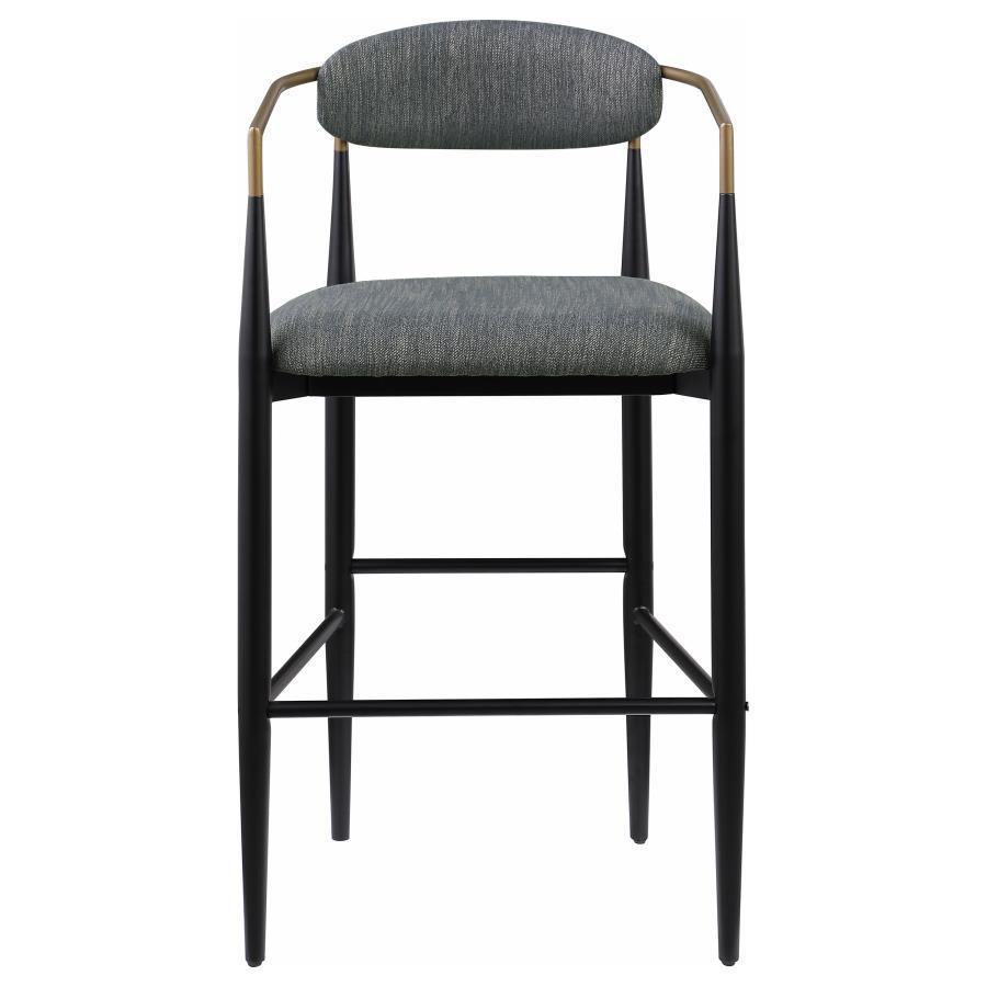 Tina - Metal Pub Height Bar Stool With Upholstered Back And Seat (Set of 2) by Coaster Fine Furniture | Bel Furniture