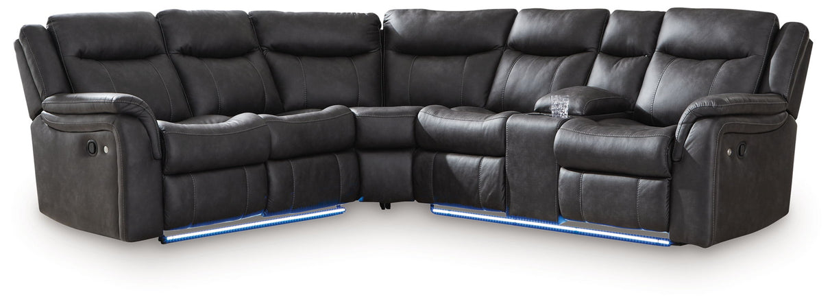 Sultan Meadow - Carbon - 2-Piece Reclining Sectional by Signature Design by Ashley® | Bel Furniture