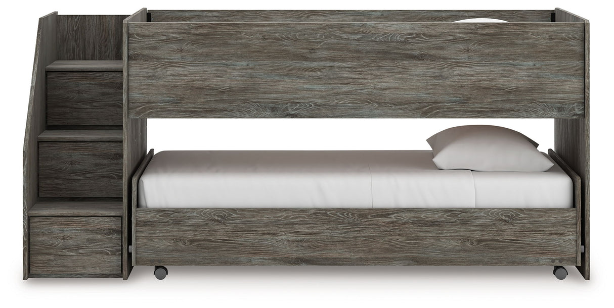 Frandern - Gray - Twin Over Twin Loft Bed by Signature Design by Ashley® | Bel Furniture
