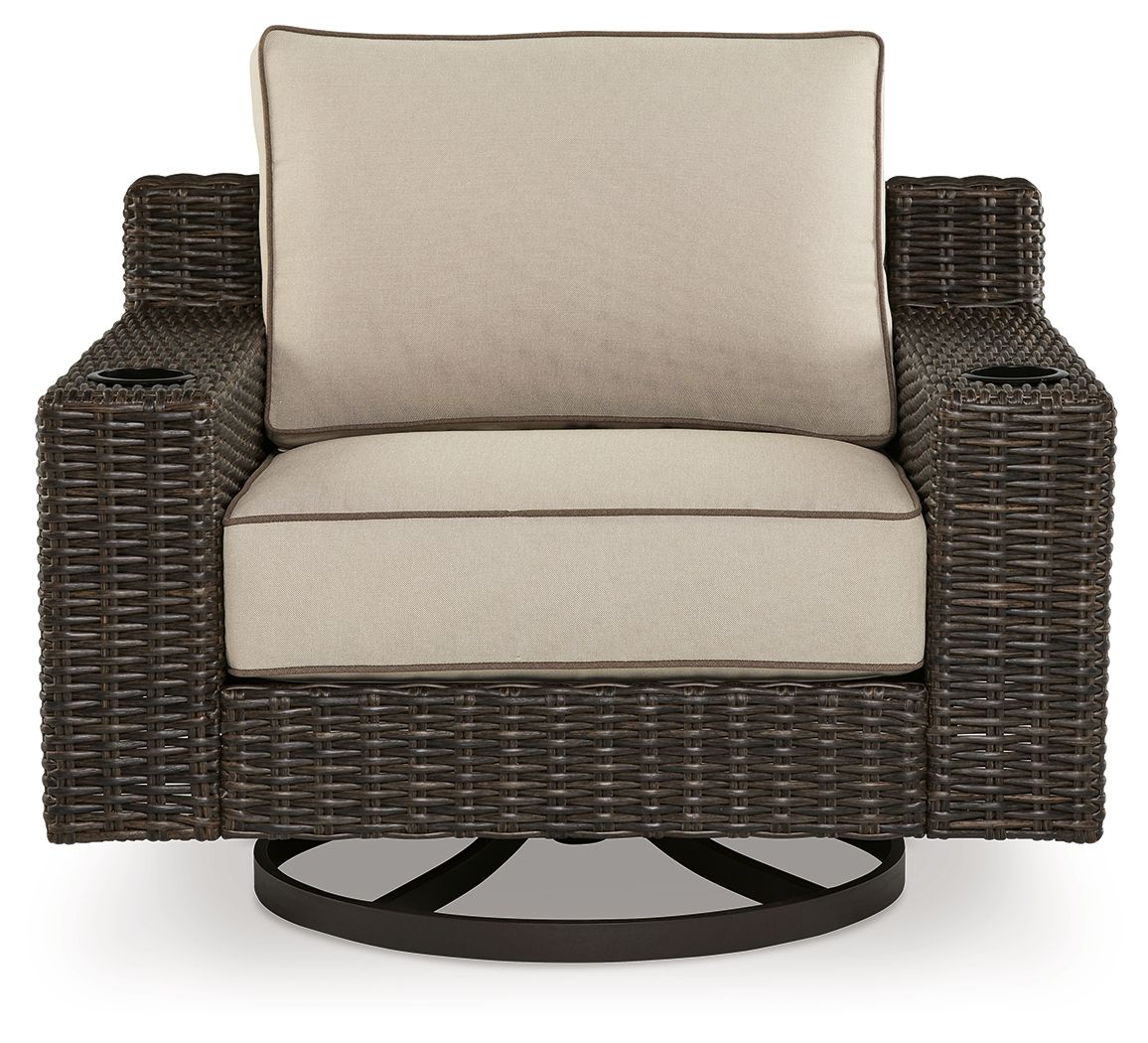 Coastline Bay - Brown - Swivel Lounge W/ Cushion by Signature Design by Ashley® | Bel Furniture