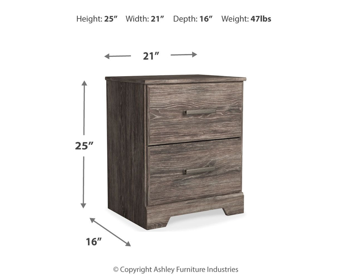 Ralinksi - Gray - Two Drawer Night Stand by Signature Design by Ashley® | Bel Furniture