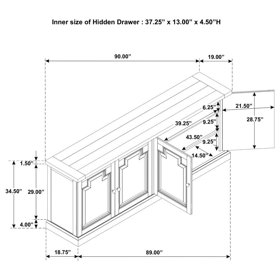 Florence - 4 Door Dining Sideboard Buffet