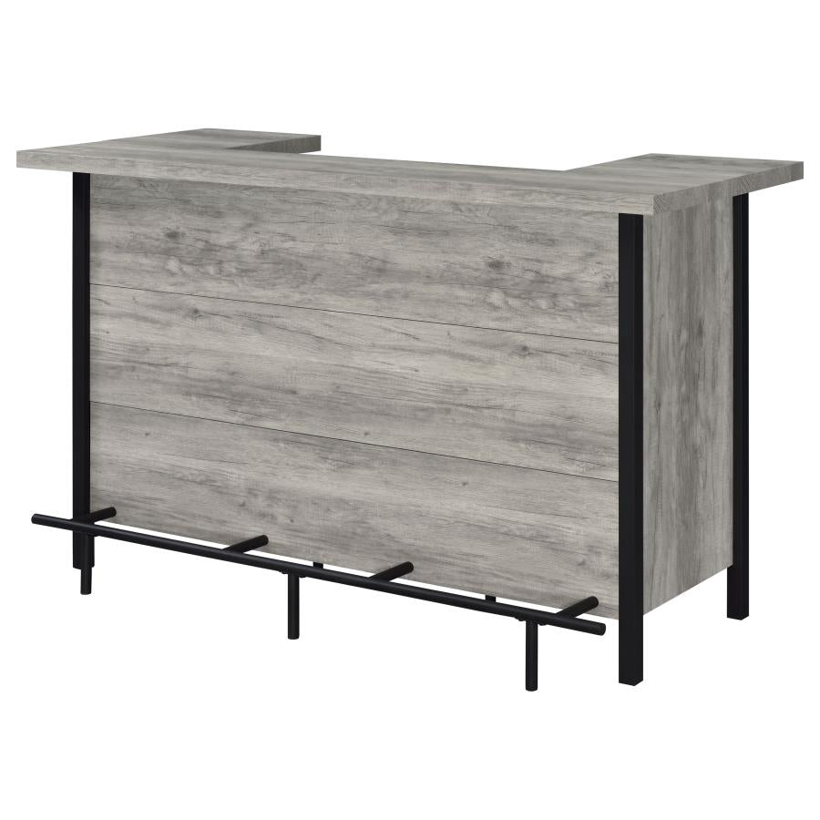 Bellemore - Freestanding Home Bar Wine Cabinet - Gray Driftwood