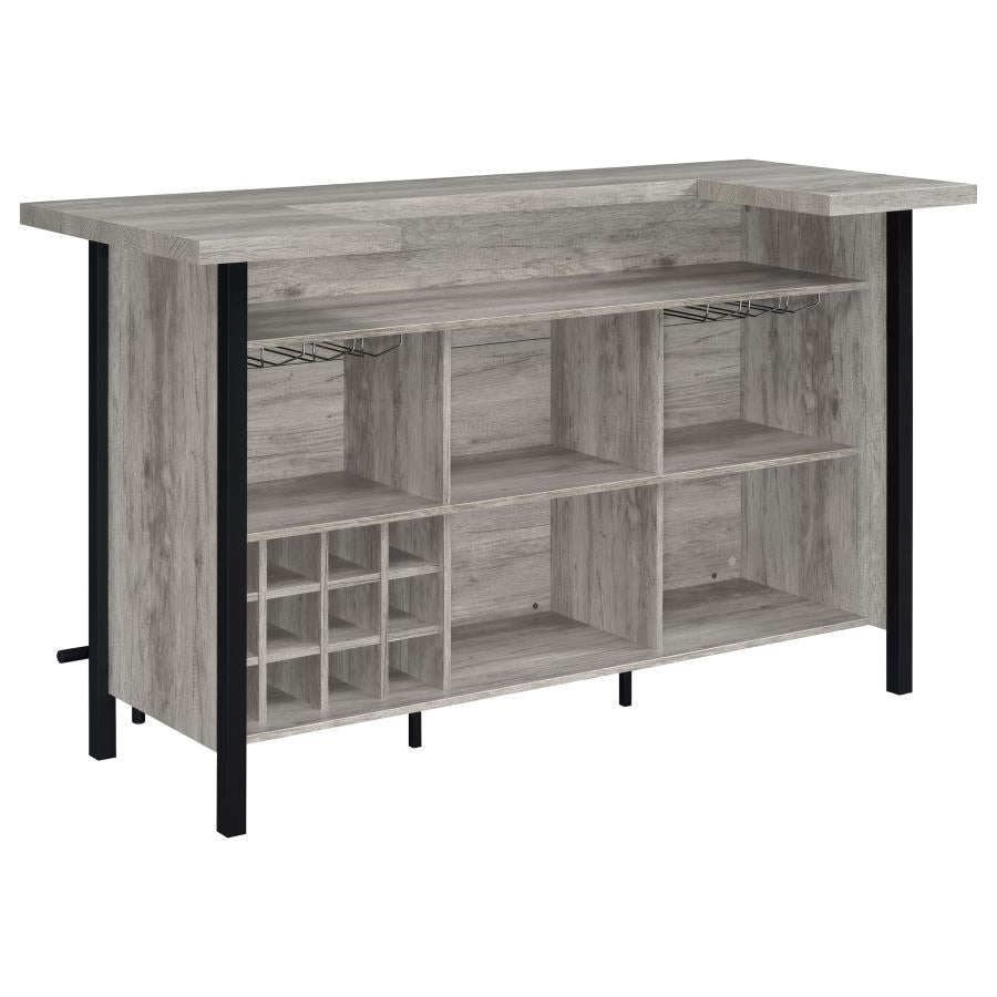 Bellemore - Freestanding Home Bar Wine Cabinet - Gray Driftwood