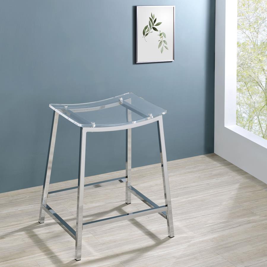 Jovani - Acrylic Backless Bar Stools (Set of 2)