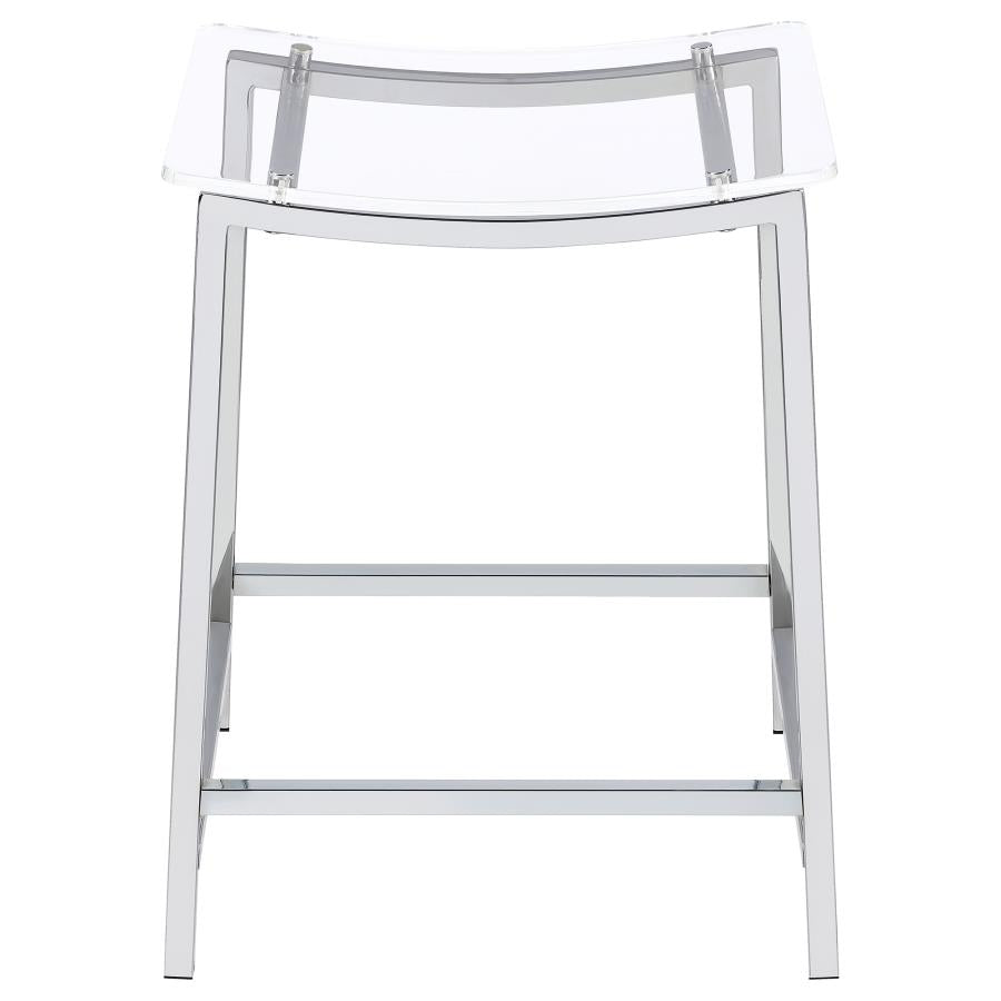 Jovani - Acrylic Backless Bar Stools (Set of 2)