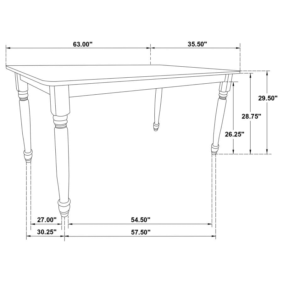 Hollyoak - Rectangular Wood Dining Table - Walnut
