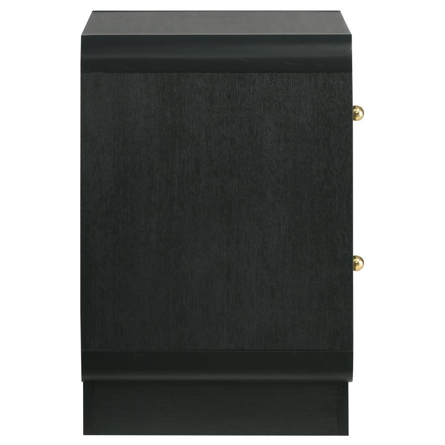 Cavelle - 2-Drawer Nightstand Bedside Table - Black by Coaster Fine Furniture | Bel Furniture